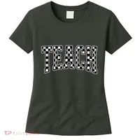 Checkered Teach Gift For Teachers Women's T-Shirt thumb 0