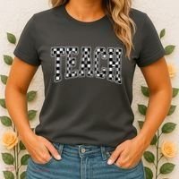 Checkered Teach Gift For Teachers Women's T-Shirt thumb 2