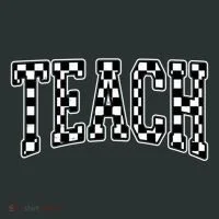 Checkered Teach Gift For Teachers Women's T-Shirt thumb 6