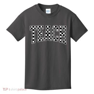 Checkered Teach Gift For Teachers Kids T-Shirt