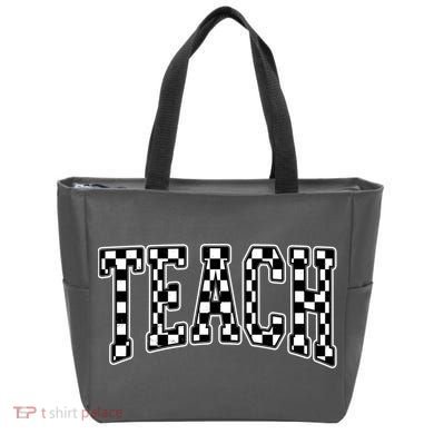 Checkered Teach Gift For Teachers Tote Bag