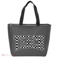 Checkered Teach Gift For Teachers Tote Bag thumb 0