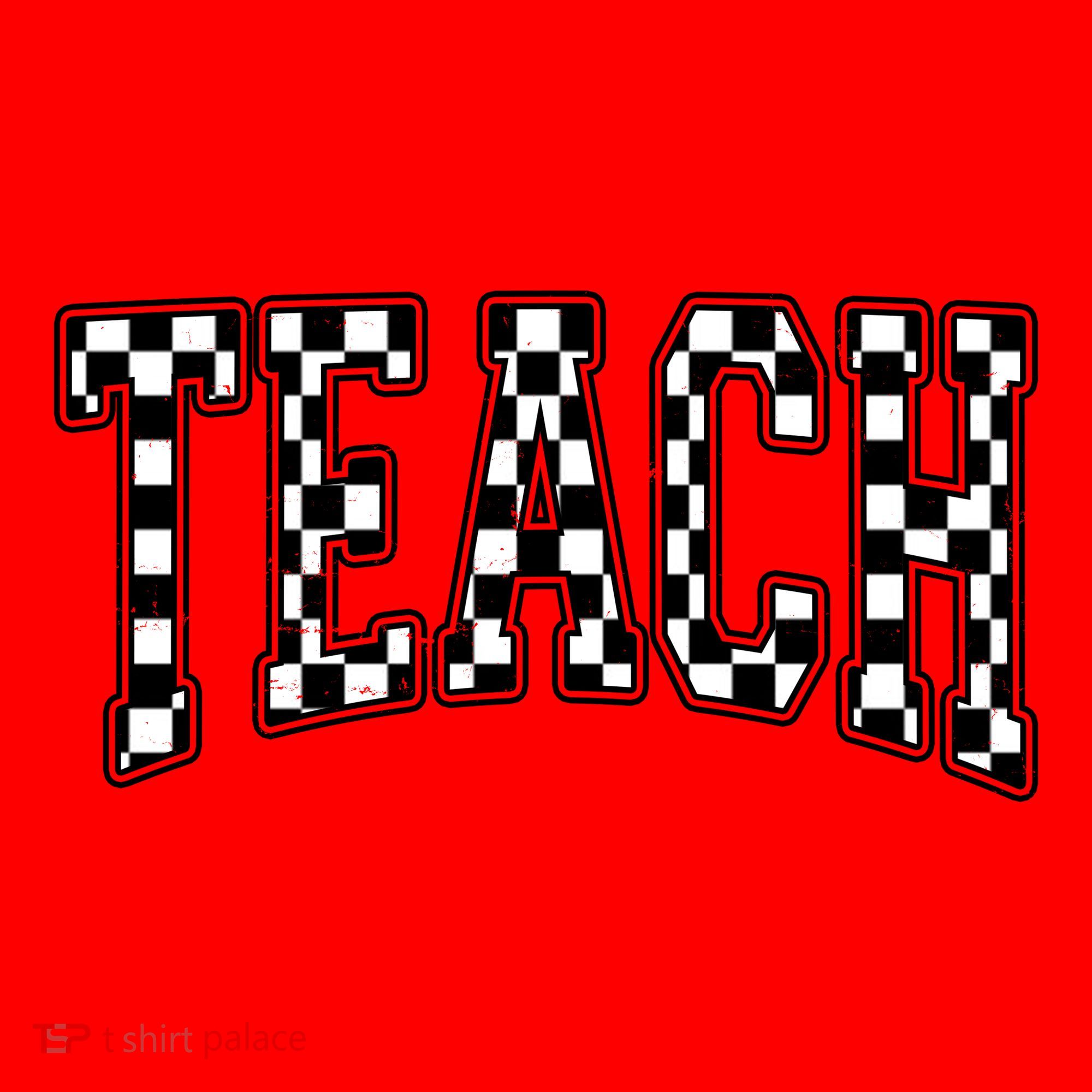 Checkered Teach Gift For Teachers Santa Hat