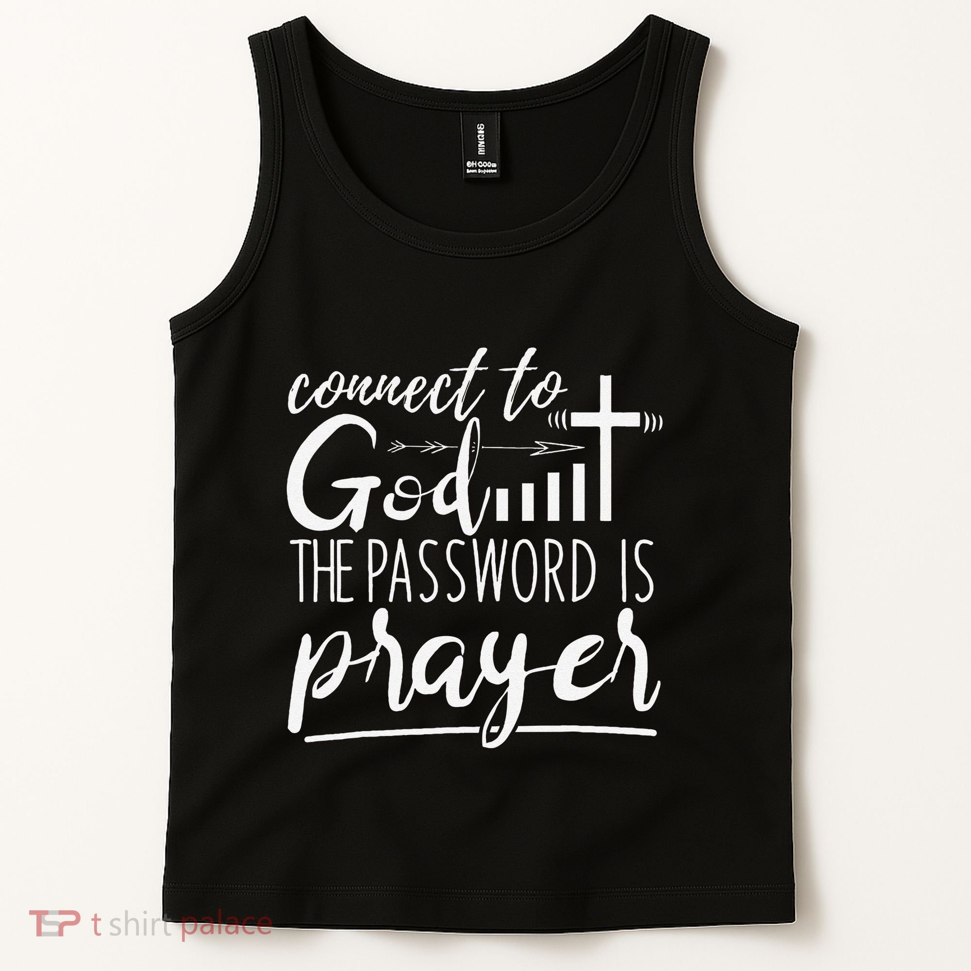 Connect To God Password Prayer Jesus Christian Tank Top
