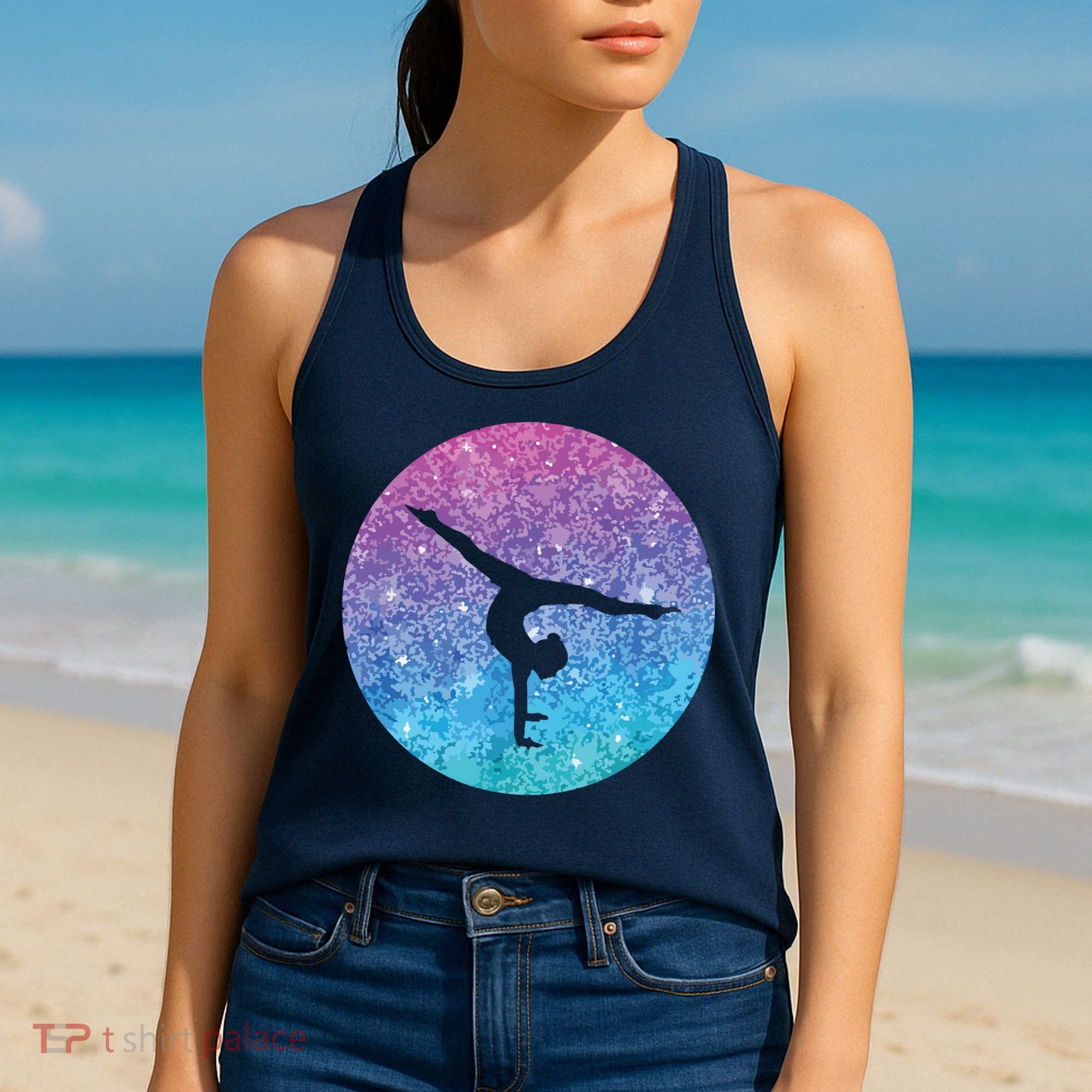 Cute Trendy Gymnastics Gift For Girl Teens And Women Women's Tank Top