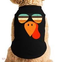 Cool Turkey Gobble Face Shades Funny Thanksgiving Doggie Tank thumb 0
