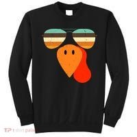 Cool Turkey Gobble Face Shades Funny Thanksgiving Sweatshirt thumb 0