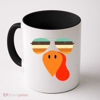 Cool Turkey Gobble Face Shades Funny Thanksgiving Coffee Mug thumb 0