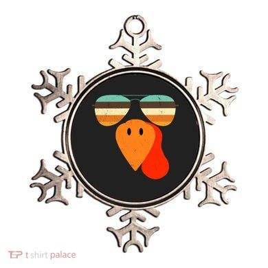 Cool Turkey Gobble Face Shades Funny Thanksgiving Ornament