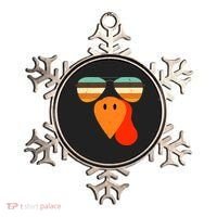 Cool Turkey Gobble Face Shades Funny Thanksgiving Ornament thumb 0
