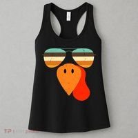 Cool Turkey Gobble Face Shades Funny Thanksgiving Women's Tank Top thumb 3