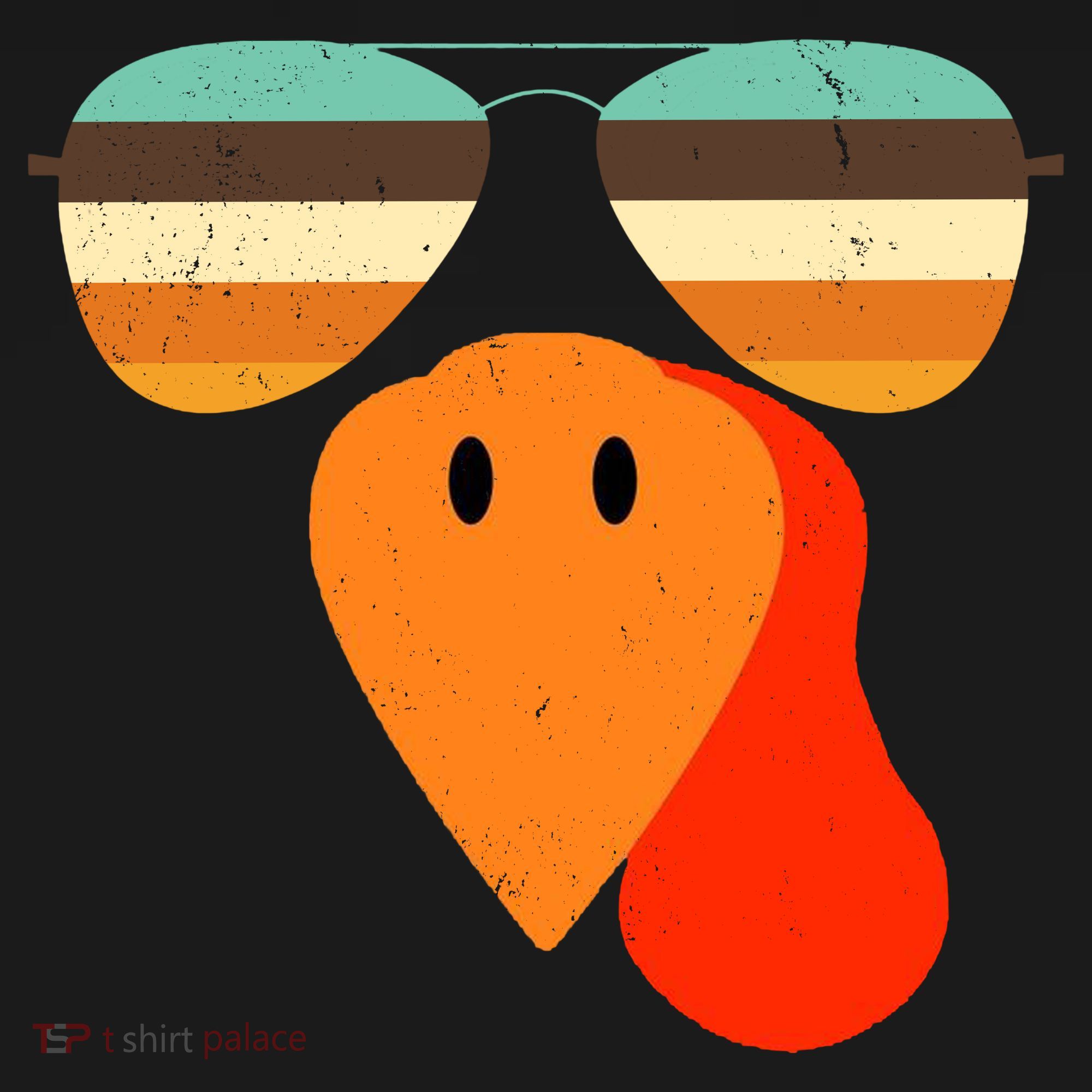 Cool Turkey Gobble Face Shades Funny Thanksgiving Women's Tank Top