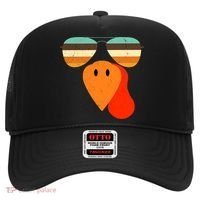 Cool Turkey Gobble Face Shades Funny Thanksgiving Hat thumb 0