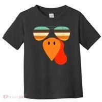 Cool Turkey Gobble Face Shades Funny Thanksgiving Toddler T-Shirt thumb 0