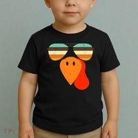 Cool Turkey Gobble Face Shades Funny Thanksgiving Toddler T-Shirt thumb 2