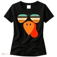 Cool Turkey Gobble Face Shades Funny Thanksgiving Women's T-Shirt thumb 0