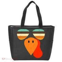 Cool Turkey Gobble Face Shades Funny Thanksgiving Tote Bag thumb 0