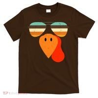 Cool Turkey Gobble Face Shades Funny Thanksgiving T-Shirt thumb 0