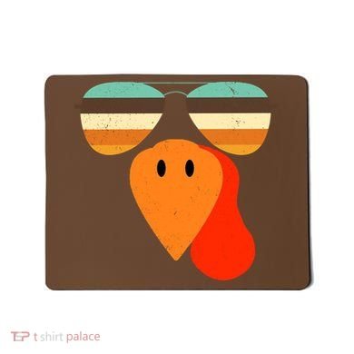 Cool Turkey Gobble Face Shades Funny Thanksgiving Mousepad