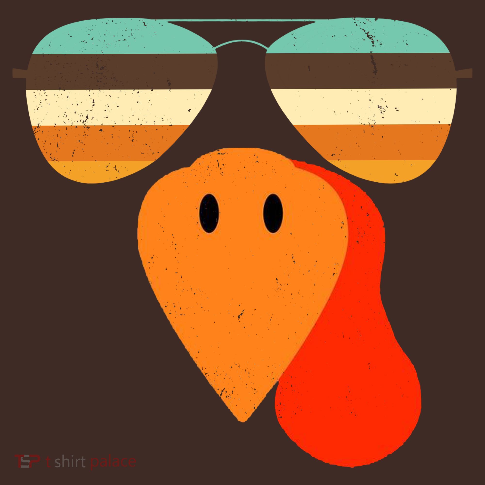 Cool Turkey Gobble Face Shades Funny Thanksgiving Mousepad