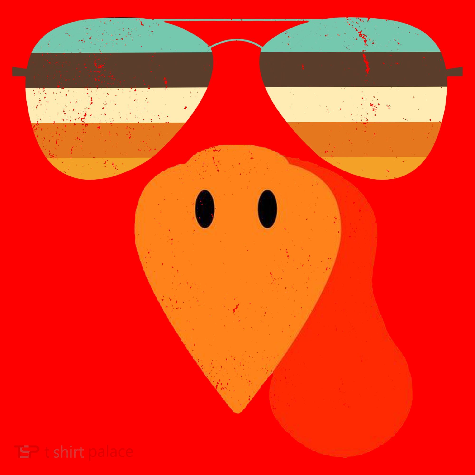 Cool Turkey Gobble Face Shades Funny Thanksgiving Santa Hat