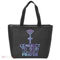Connect To God Password Prayer Jesus Christian Tote Bag thumb 0
