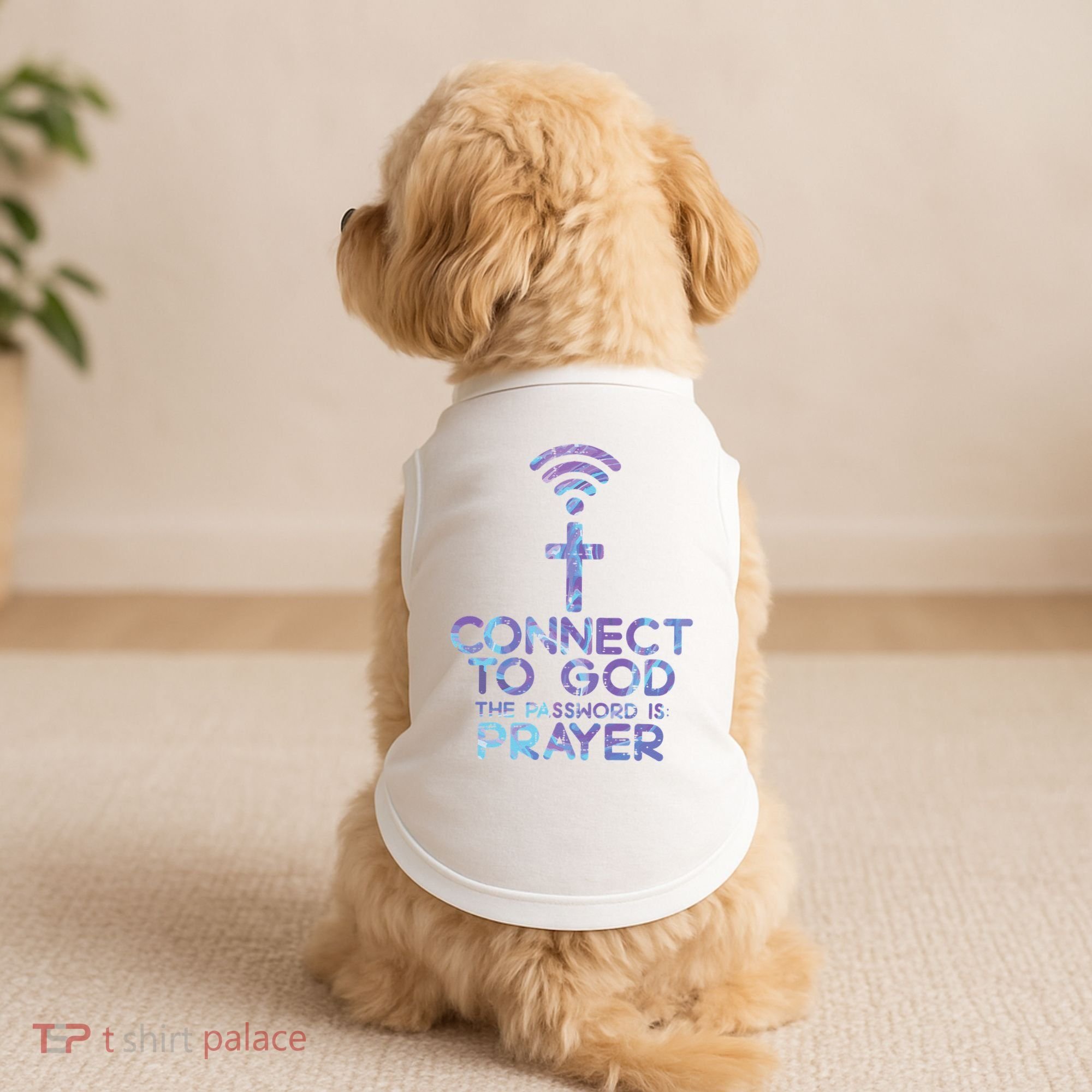 Connect To God Password Prayer Jesus Christian Doggie Tank