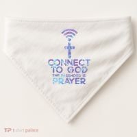 Connect To God Password Prayer Jesus Christian USA-Made Doggie Bandana thumb 0