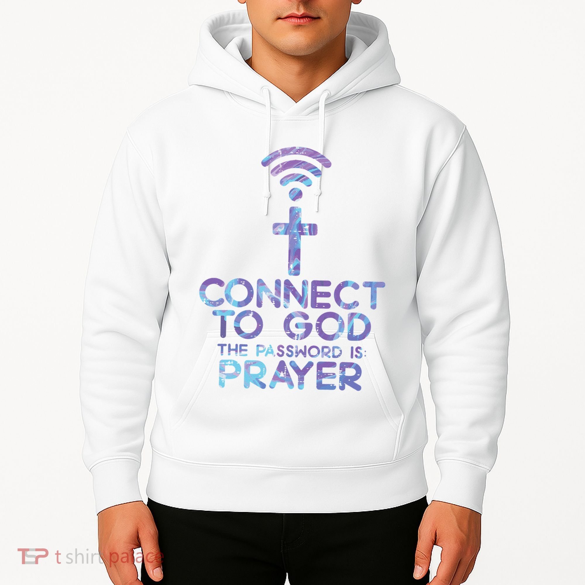 Connect To God Password Prayer Jesus Christian Hoodie