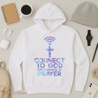 Connect To God Password Prayer Jesus Christian Hoodie thumb 3