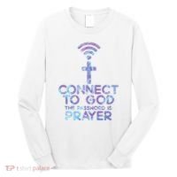 Connect To God Password Prayer Jesus Christian Long Sleeve Shirt thumb 0