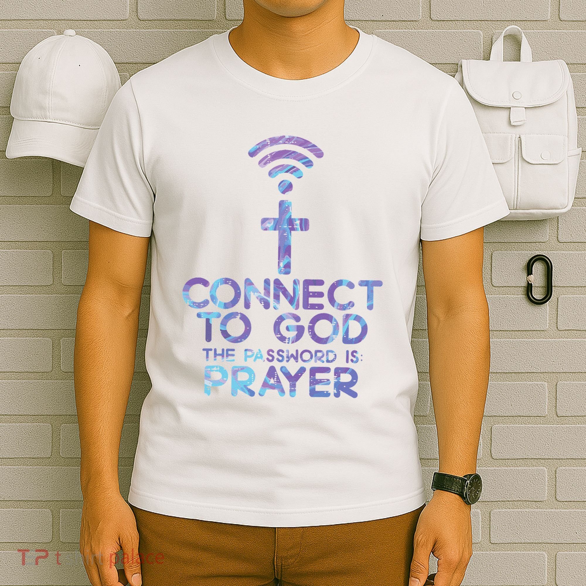 Connect To God Password Prayer Jesus Christian T-Shirt