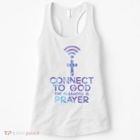 Connect To God Password Prayer Jesus Christian Women's Tank Top thumb 0