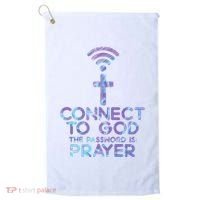 Connect To God Password Prayer Jesus Christian Golf Towel thumb 0