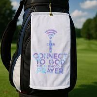 Connect To God Password Prayer Jesus Christian Golf Towel thumb 2
