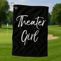 Cute Theatre Gift Broadway Lovers Theater Girl Cool Gift Golf Towel thumb 1
