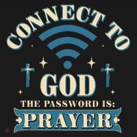 Connect To God The Password Is Prayer Jesus Sweatshirt thumb 3