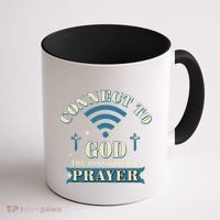 Connect To God The Password Is Prayer Jesus Coffee Mug thumb 1