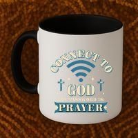 Connect To God The Password Is Prayer Jesus Coffee Mug thumb 2