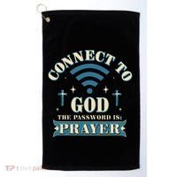 Connect To God The Password Is Prayer Jesus Golf Towel thumb 0
