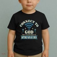 Connect To God The Password Is Prayer Jesus Toddler T-Shirt thumb 2