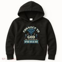 Connect To God The Password Is Prayer Jesus Kids Hoodie thumb 0