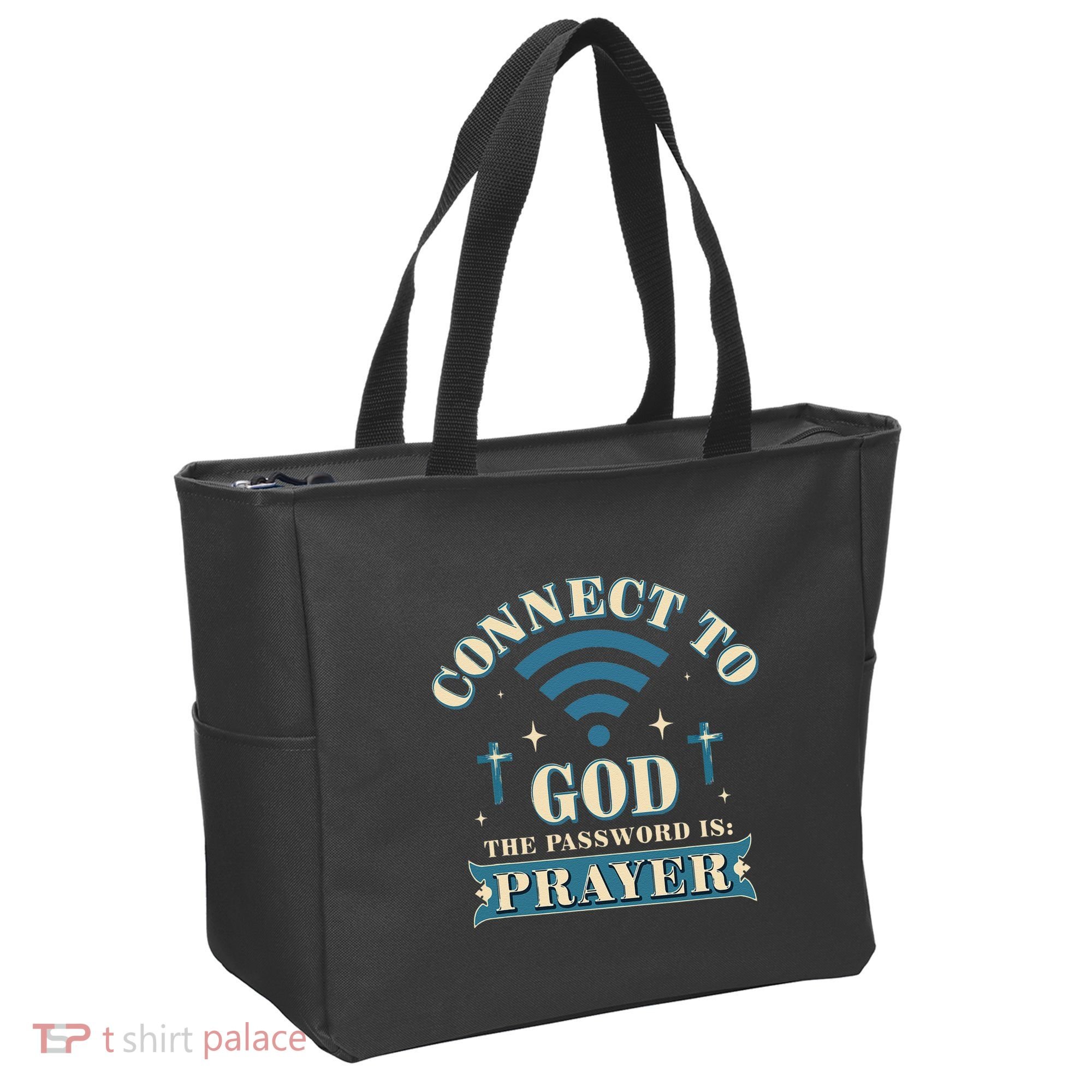 Connect To God The Password Is Prayer Jesus Tote Bag
