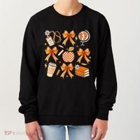 Coquette Teacher Game Day Fall Autumn Book Coffee Women's Sweatshirt thumb 0