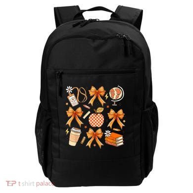 Coquette Teacher Game Day Fall Autumn Book Coffee Backpack