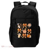 Coquette Teacher Game Day Fall Autumn Book Coffee Backpack thumb 0