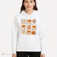 Coquette Teacher Game Day Fall Autumn Book Coffee Hoodie thumb 5