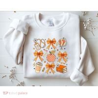 Coquette Teacher Game Day Fall Autumn Book Coffee Sweatshirt thumb 2