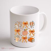 Coquette Teacher Game Day Fall Autumn Book Coffee Coffee Mug thumb 1