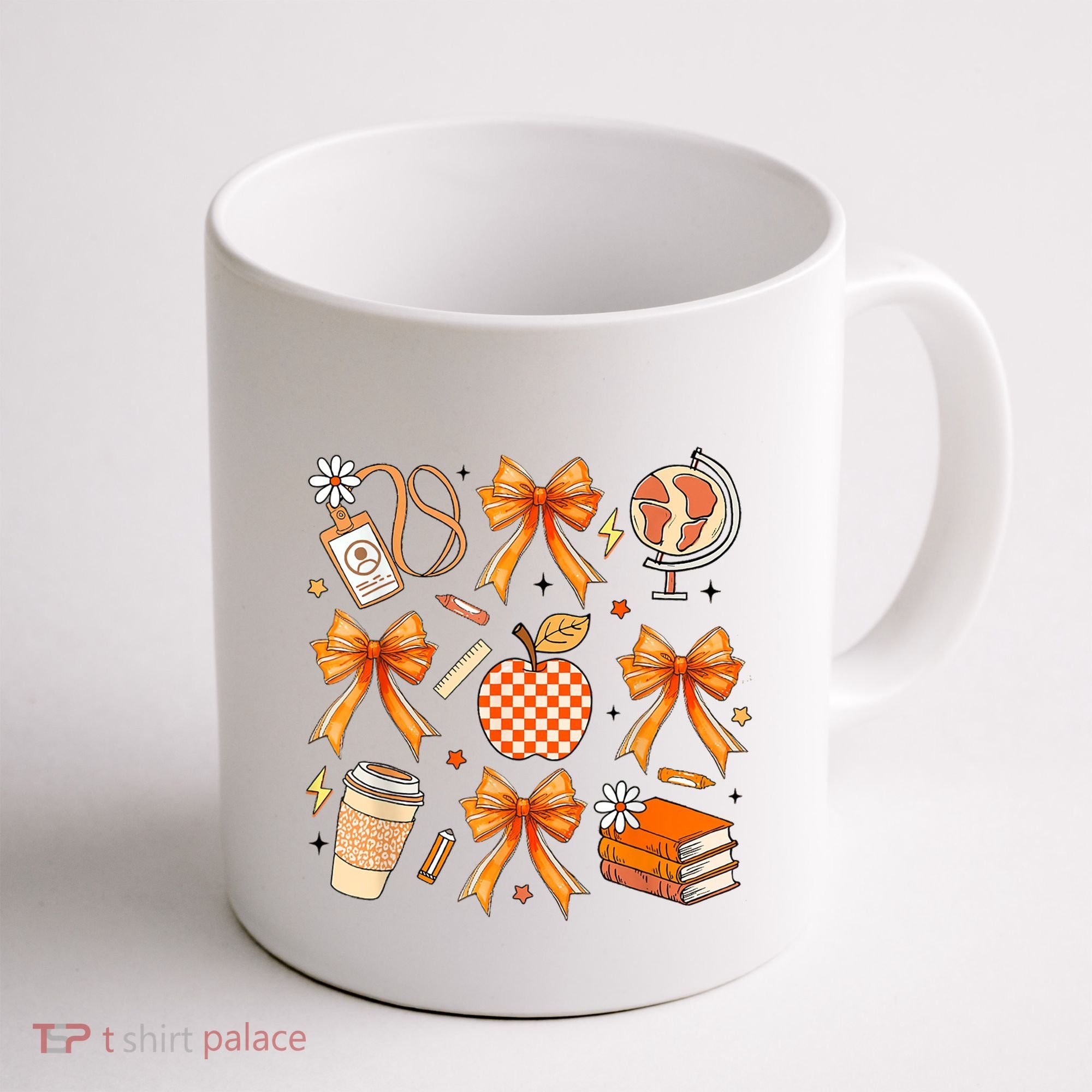 Coquette Teacher Game Day Fall Autumn Book Coffee Coffee Mug